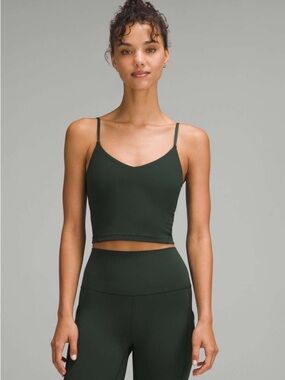 NWOT Lululemon Align Cropped Cami Tank Top 0 Legacy Green A/B Cup Yoga Pilates